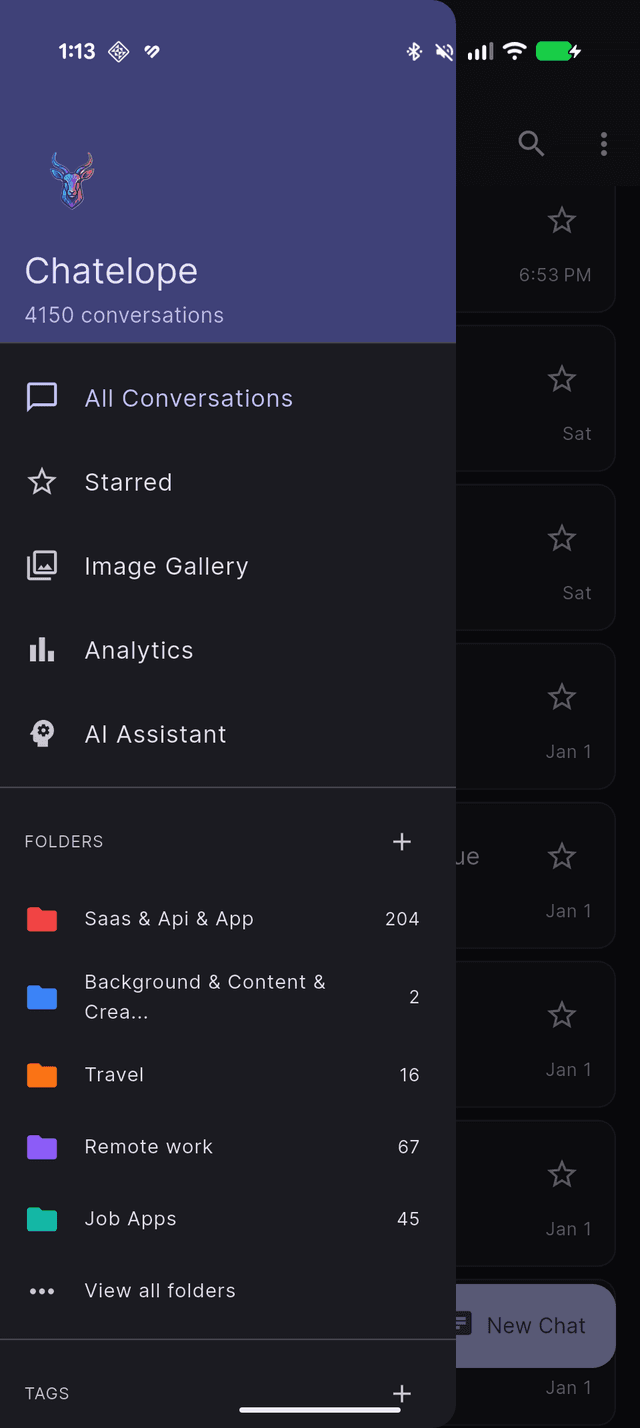Chatelope mobile app